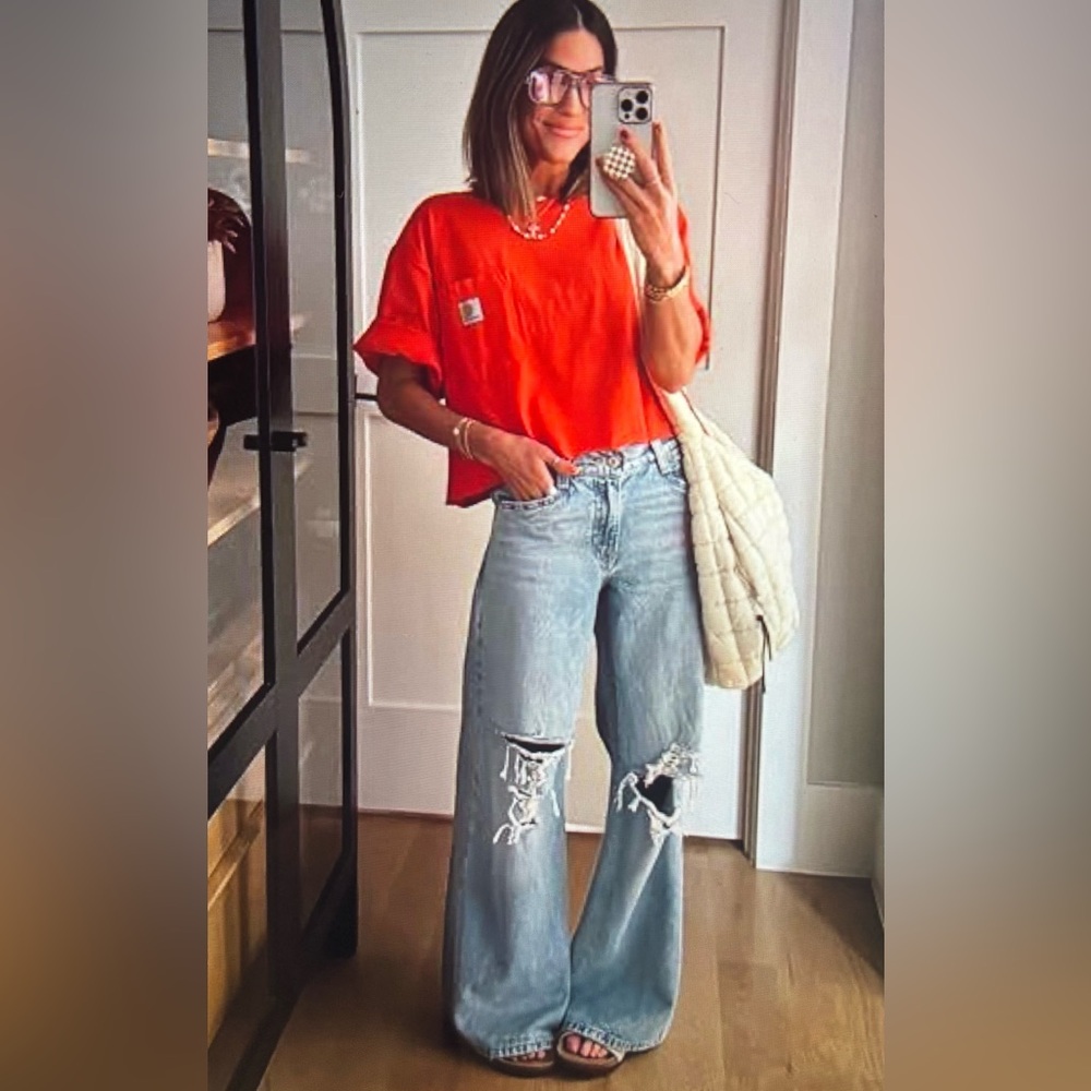 Women's Levi’s  Distressed wide leg jeans
